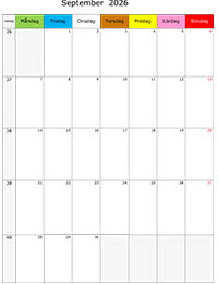 Månadskalender september 2026