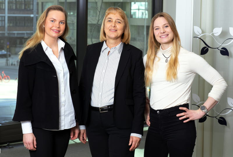 SkolmatSveriges projektgrupp: Josefin Lindroth, Liselotte Schäfer-Elinder och Alexandra Nordman
