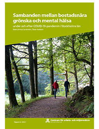 Omslag Sambandet mellan bostadsnära grönska och mental hälsa