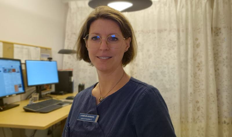 Foto på Jessica Anderu, barnmorska inom SLSO