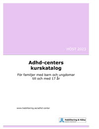 Kursprogram Adhd-center ht 2023