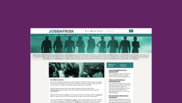 Skärmdump av webbsajten JobbaFrisks framsida
