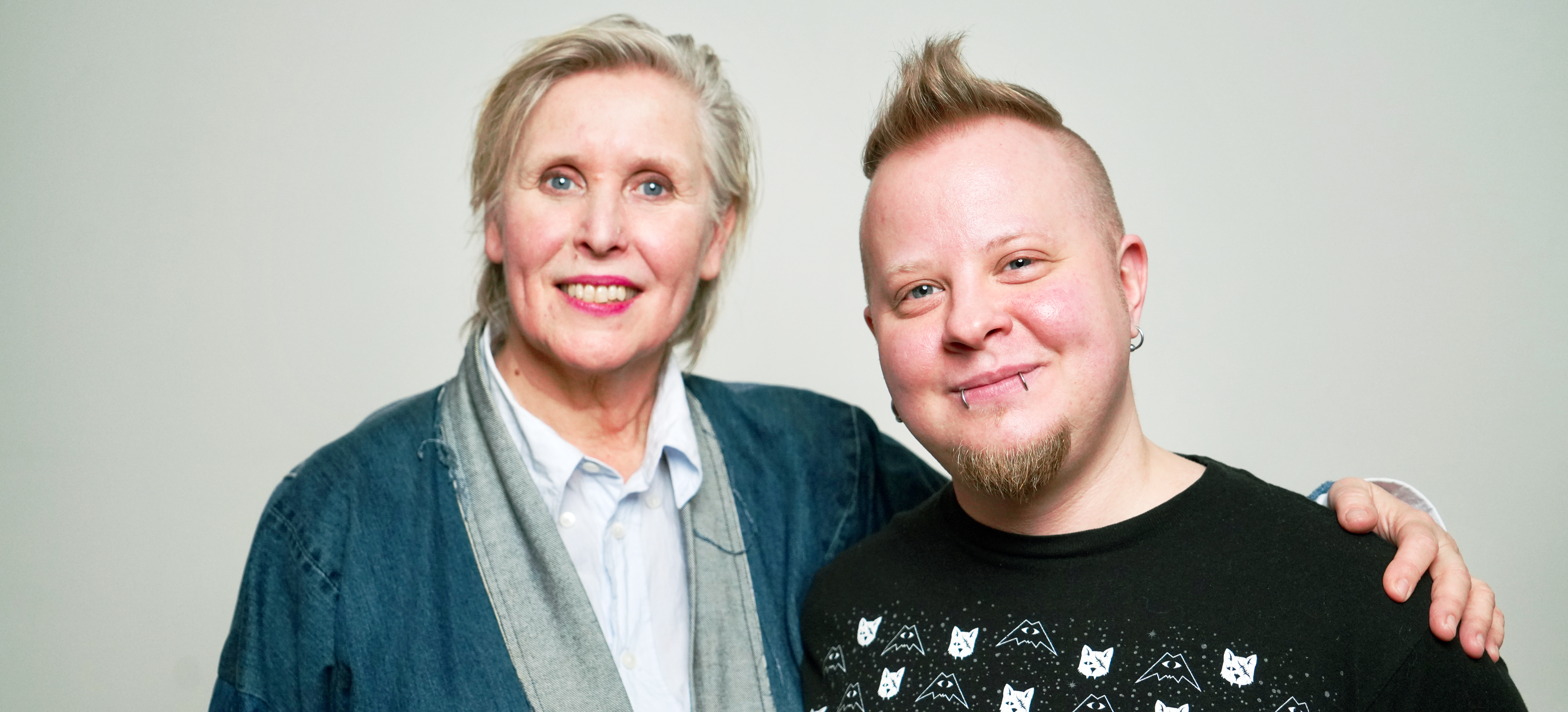 Lotte Nilsson Välimaa, konstnärlig handledare på Inuti, och Hugo Karlsson, konstnär.