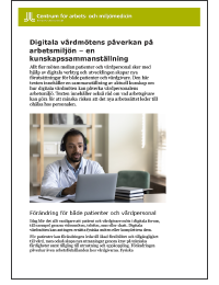 Omslag Digitala vårdmötens påverkan på arbetsmiljön