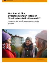 En bild som visar första sidan av rapporten "Hur kan vi öka svarsfrekvensen i Region Stockholms folkhälsoenkät?"