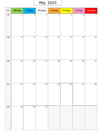 Månadskalender maj 2023