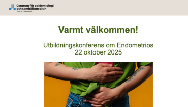 Förstasida presentation endometrios utbildningskonferens