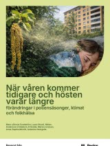 kollage med pollen, sovande ungdom och lägenhetshus
