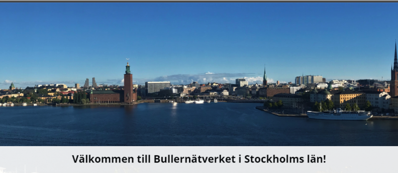 Panoramabild på Stockholm från Bullernätverkets framsida