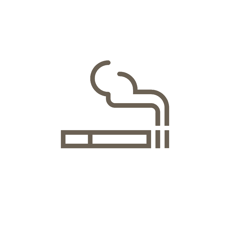Illustration kontur av rykande cigarett