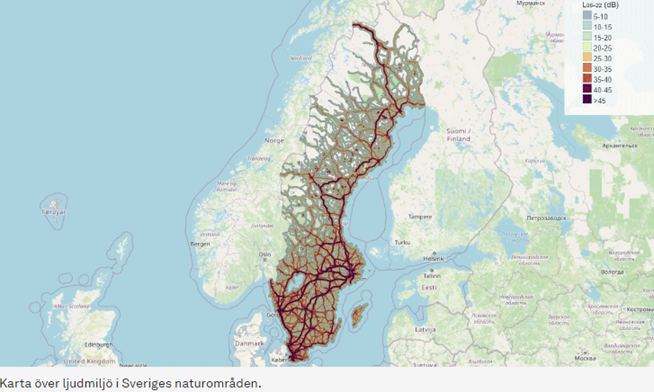 Naturvårdsverkets kartläggning av ljudmiljön i naturområden