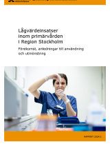 Omslag till CES rapport 2024:1 Lågvärdeinsatser inom primärvården i Region Stockholm