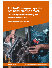 Omslag Riskbedömning av repetitivt och handintersivt arbete